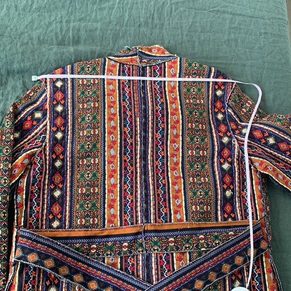 NWOT Zara Embroidered Collarless Jacket Black - Picture 6 of 10